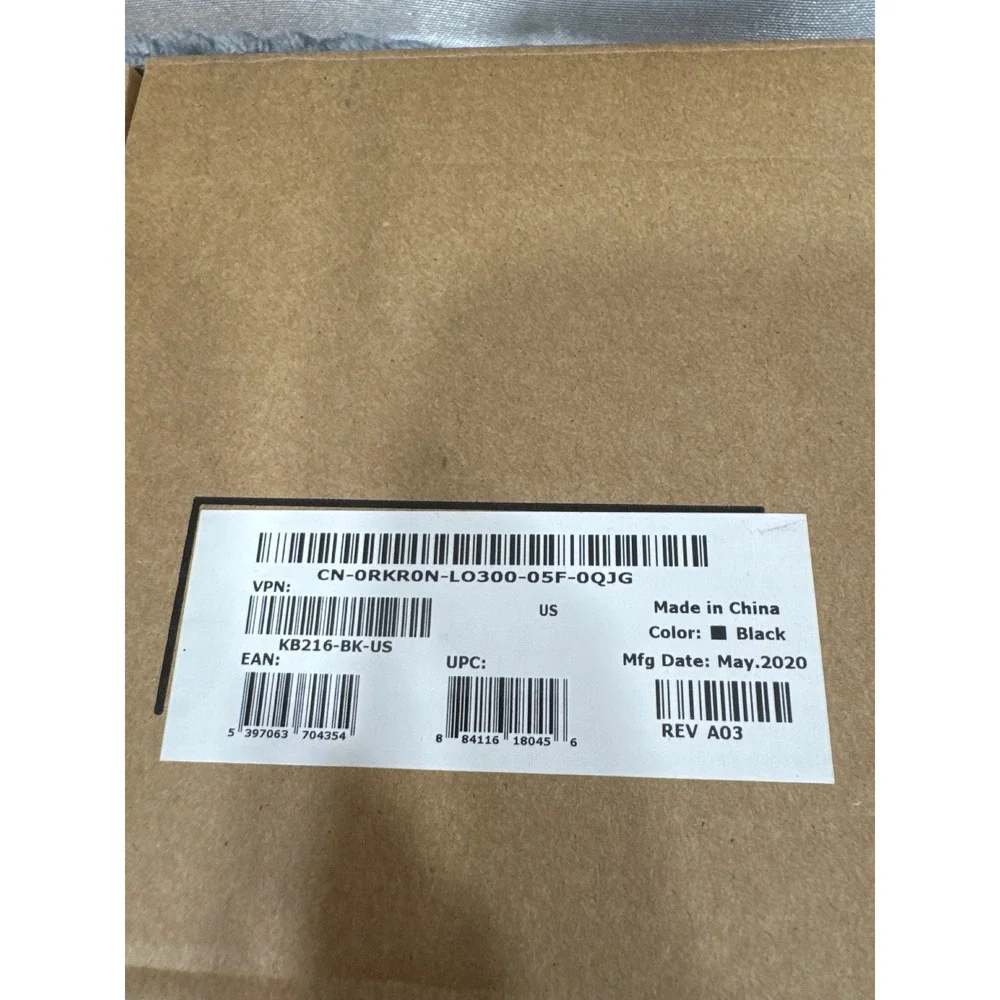 Dell KB216 Wired Multimedia‎ Keyboard Black Chiclet Keys USB 0RKRON New